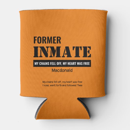 Rafraîchisseur Pour Canette Personnalisé Ancien INMATE Christian (Devant)