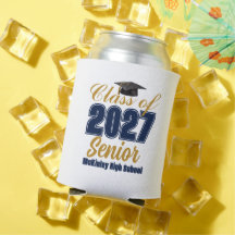Personnalisé Bleu Marine Or Promotion 2027 Senior