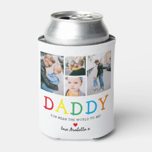 Rafraîchisseur Pour Canette Personnalisé Cute 'Papa' Photo Collage Keepsaké