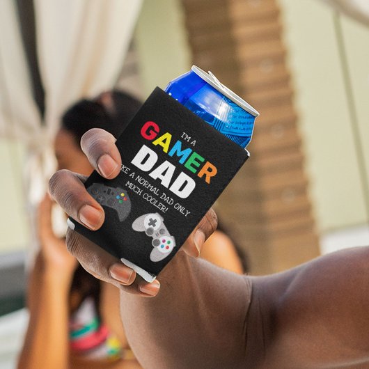 Rafraîchisseur Pour Canette Personnalisé Funny coloré 'GAMER' DAD