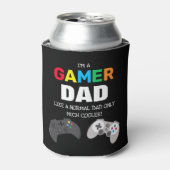 Rafraîchisseur Pour Canette Personnalisé Funny coloré 'GAMER' DAD (Can devant)
