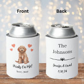 Rafraîchisseur Pour Canette Personnalisé Goldendoodle Mariage pour animaux de 