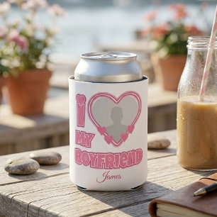 Rafraîchisseur Pour Canette Personnalisé J'aime mon petit ami – Ajouter une ph