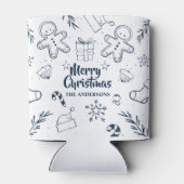 Rafraîchisseur Pour Canette Personnalisé, joli croquis de Noël peut refroidir (Dos)