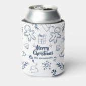 Rafraîchisseur Pour Canette Personnalisé, joli croquis de Noël peut refroidir (Can Dos)