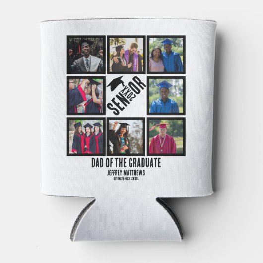 Rafraîchisseur Pour Canette Personnalisé papa de l'étudiant principal 8 Photo  (Devant)