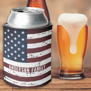 Rafraîchisseur Pour Canette Personnalisé USA American Flag Patriotic Juillet 4
