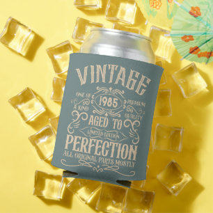 Rafraîchisseur Pour Canette Personnalisé vintage anniversaire whiskey étiquett