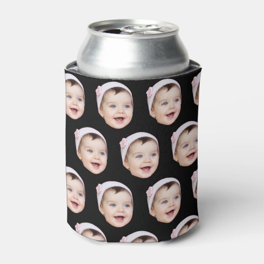 Rafraîchisseur Pour Canette Personnalisé Visage Anniversaire Favoris Bachelore (Can devant)
