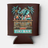 Rafraîchisseur Pour Canette Personnaliser Retro Elephant Tiki Bar (Devant)