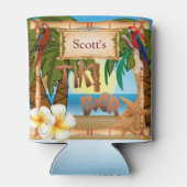 Rafraîchisseur Pour Canette Personnaliser Tiki Bar Party (Dos)