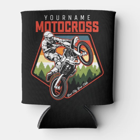 Rafraîchisseur Pour Canette Personnalized Motocross (Devant)