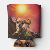 Rafraîchisseur Pour Canette Petite fée et le mignon faon. (Dos)