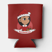 Rafraîchisseur Pour Canette Petite fille hispanique aux cheveux noirs longs (Devant)