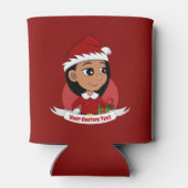 Rafraîchisseur Pour Canette Petite fille hispanique aux cheveux noirs longs (Dos)