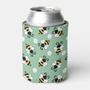 Rafraîchisseur Pour Canette Petites abeilles mignonnes et fleurs marguerites m