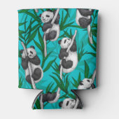 Rafraîchisseur Pour Canette Petits panda turquoise (Devant)