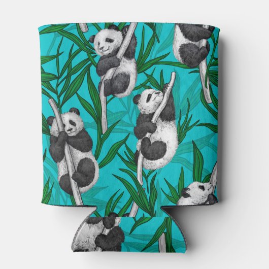 Rafraîchisseur Pour Canette Petits panda turquoise (Dos)