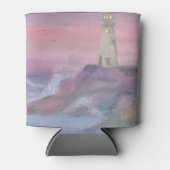 Rafraîchisseur Pour Canette Phare Côtier Bluff Avec Ciel Rose (Devant)