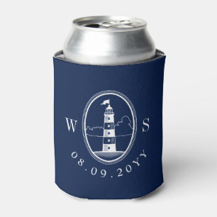Rafraîchisseur Pour Canette Phare de Beach Monogramme Mariage nautique