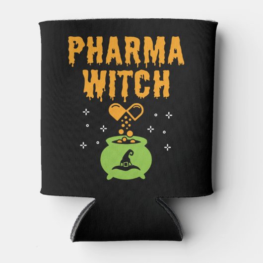 Rafraîchisseur Pour Canette Pharma Witch Pharmacy Pharmacy Tech Halloween (Devant)