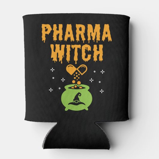 Rafraîchisseur Pour Canette Pharma Witch Pharmacy Pharmacy Tech Halloween (Dos)
