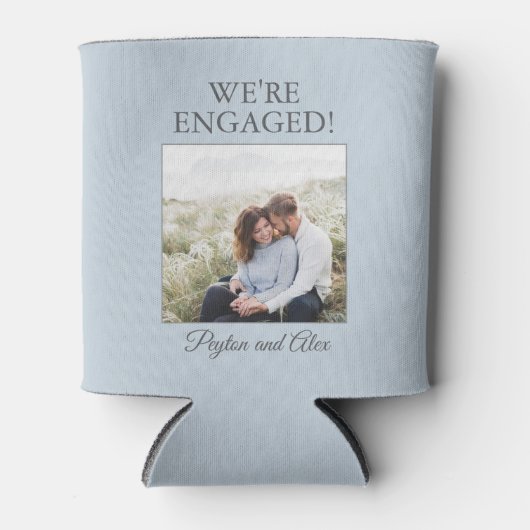Rafraîchisseur Pour Canette Photo Blue Engagement Party Nous sommes engagés (Devant)