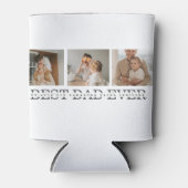 Rafraîchisseur Pour Canette Photo Collage moderne & Gris Meilleur Papa Jamais  (Devant)