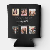 Rafraîchisseur Pour Canette Photo d'anniversaire collage noir blanc meilleurs  (Dos)