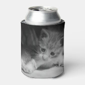 Rafraîchisseur Pour Canette Photo de Kitten noir et blanc (Can devant)