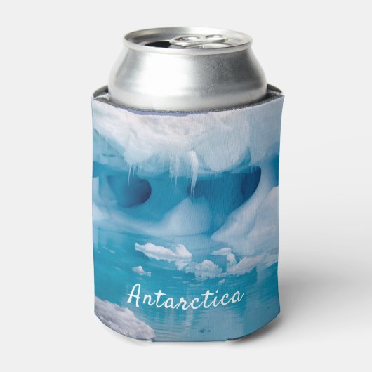 Rafraîchisseur Pour Canette Photo de l'iceberg Antarctique avec texte (Can devant)