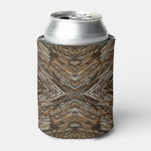Rafraîchisseur Pour Canette Photo d'écorce d'arbre rustique motif diamant sud-