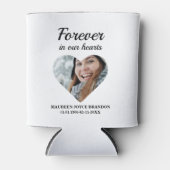 Rafraîchisseur Pour Canette Photo en forme de coeur Pour toujours dans nos coe (Devant)