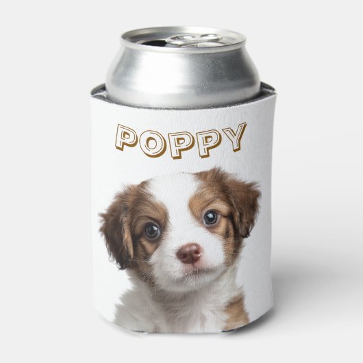 Rafraîchisseur Pour Canette Photo et nom de chien personnalisés peuvent refroi (Can devant)