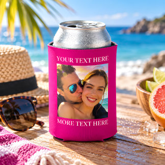 Rafraîchisseur Pour Canette Photo et texte personnalisés