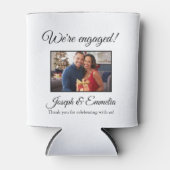 Rafraîchisseur Pour Canette Photo Fiançailles blanc Couple Photo, Noms (Devant)