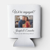 Rafraîchisseur Pour Canette Photo Fiançailles blanc Couple Photo, Noms (Dos)