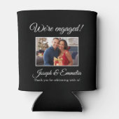 Rafraîchisseur Pour Canette Photo Fiançailles noir, photos, noms (Dos)