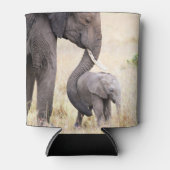 Rafraîchisseur Pour Canette Photo mère et bébé éléphant (Devant)