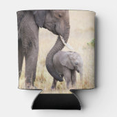 Rafraîchisseur Pour Canette Photo mère et bébé éléphant (Dos)