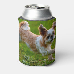 Rafraîchisseur Pour Canette Photo mignonne tournant Chien Shih Tzu