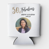 Rafraîchisseur Pour Canette Photo moderne 50 et fabuleuse 50e anniversaire (Devant)