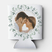 Rafraîchisseur Pour Canette Photo moderne Eucalyptus Mariage personnalisé (Dos)