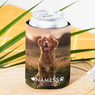 Rafraîchisseur Pour Canette Photo personnalisée avec le nom de votre chien