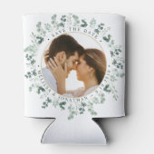 Rafraîchisseur Pour Canette Photo Personnalisée Mariage Eucalyptus Enregistrer (Dos)