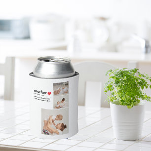 Rafraîchisseur Pour Canette Photo & Texte Moderne Coeur Rouge Mère Cadeau