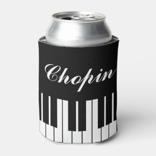 Rafraîchisseur Pour Canette Piano-touches noir et blanc nom de pianiste person