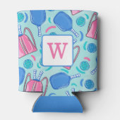 Rafraîchisseur Pour Canette Pickleball Blue Preppy Monogramme (Dos)