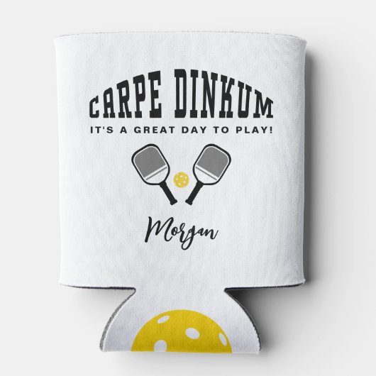 Rafraîchisseur Pour Canette Pickleball Carpe Dinkum Nom personnalisé Citation (Dos)