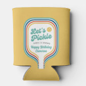 Rafraîchisseur Pour Canette Pickleball Party Pickle Retro Rainbow Stripe (Dos)